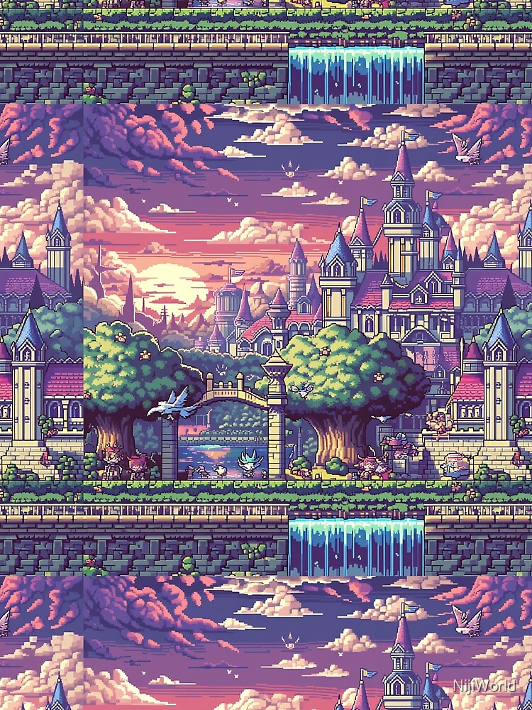 Sunset Kingdom Lofi Aesthetic Design by NijiWorld
