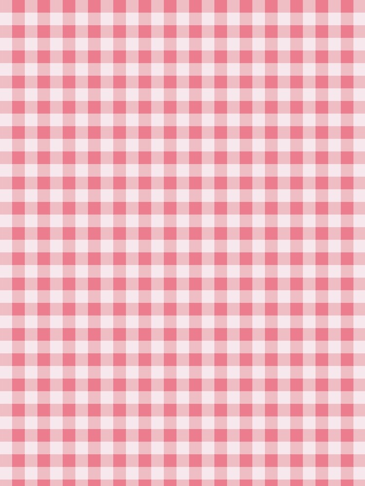 Pastel Pink and Rose Gingham Picnic Pattern, Aesthetic Soft Pink Plaid Gingham Check, Baby Pink and Rose Coquette Aesthetic Gingham, Danish Pastel Pink Gingham Plaid Pattern by VivaFy