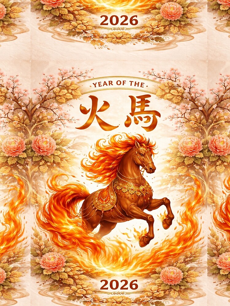 Year of the Fire Horse 2026 – Lunar New Year Art by PunchDrop