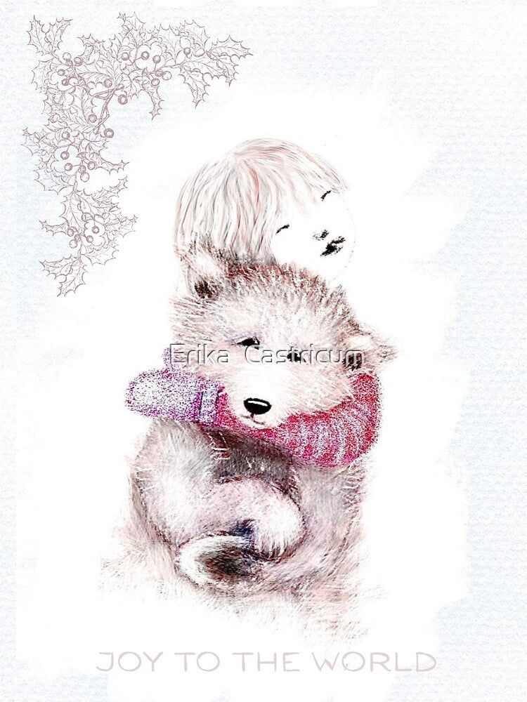 Joy to the World, girl and her wolf by Erika Castricum