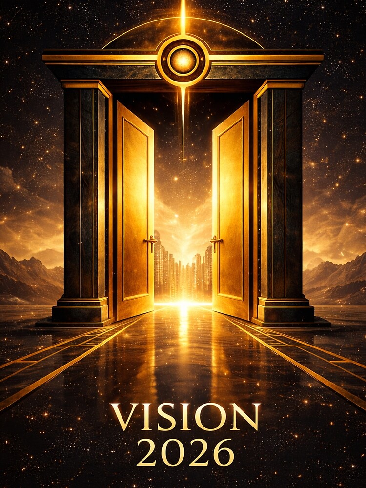 Vision 2026 – Future Focus Manifestation Art | Success Mindset Wall Decor by MonaRose_Art