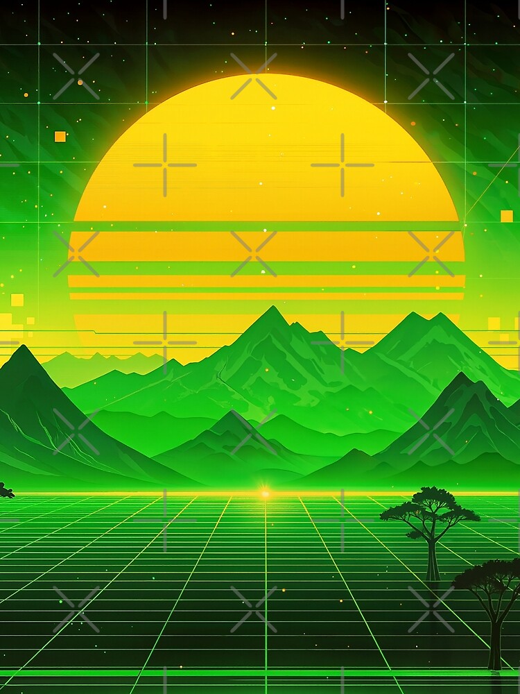 Green Horizon SynthScene by SynthRaccoon