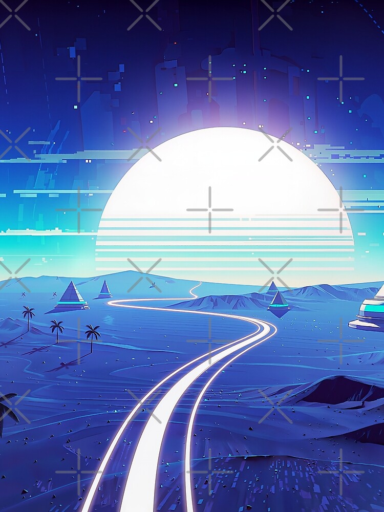 Exotic Blue Horizon SynthScene by SynthRaccoon