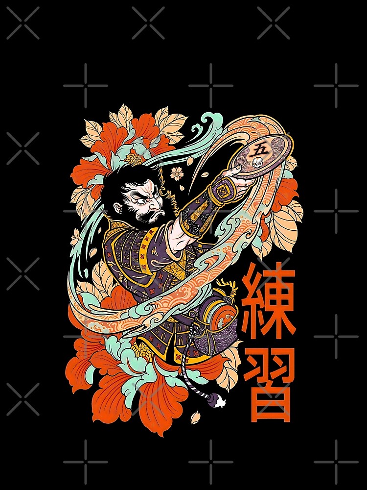 Disc Golf Player Samurai Funny Practice Kanji Vintage by GrandeDuc