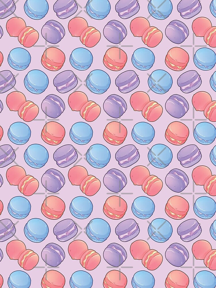 Purple Macaron Pattern by MadeByBeata