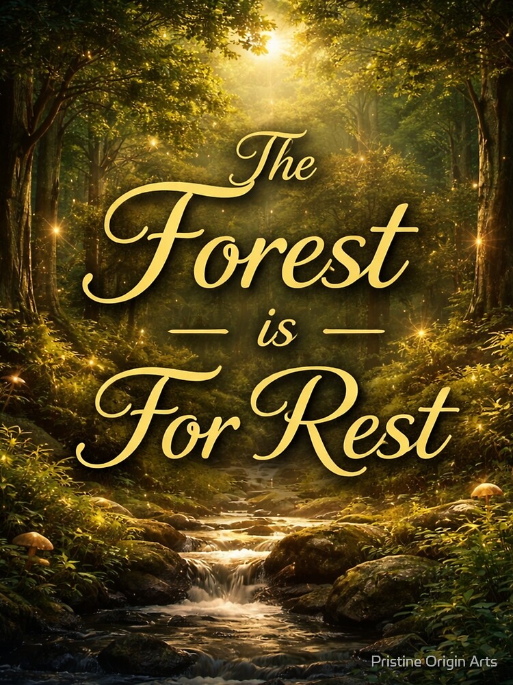 The Forest is For Rest – Nature Quote, Wilderness by Pristine Origin Arts