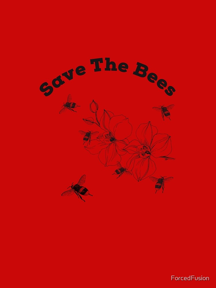 Save The Bees - Red And Black by ForcedFusion