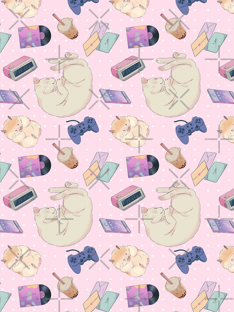 Pink Kawaii Aesthetic Pattern by MadeByBeata