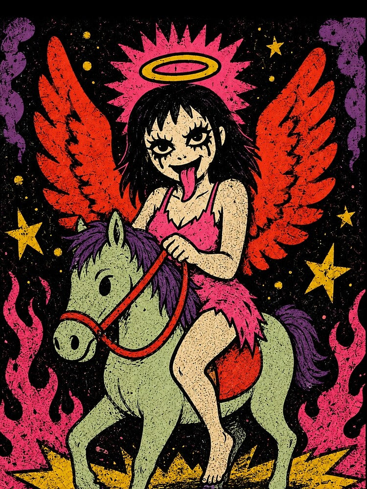 Angel Pony Ride by PerlowskiArt