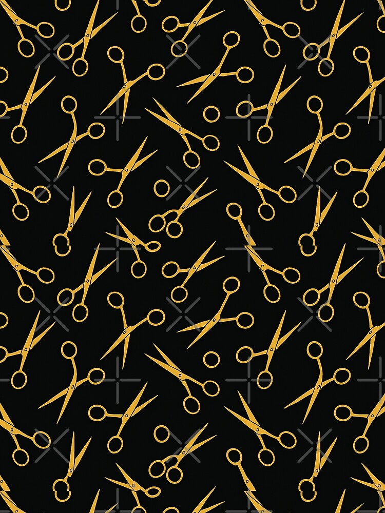 Foil-Gold Scissor Pattern A-Line Dress by ezsketch25
