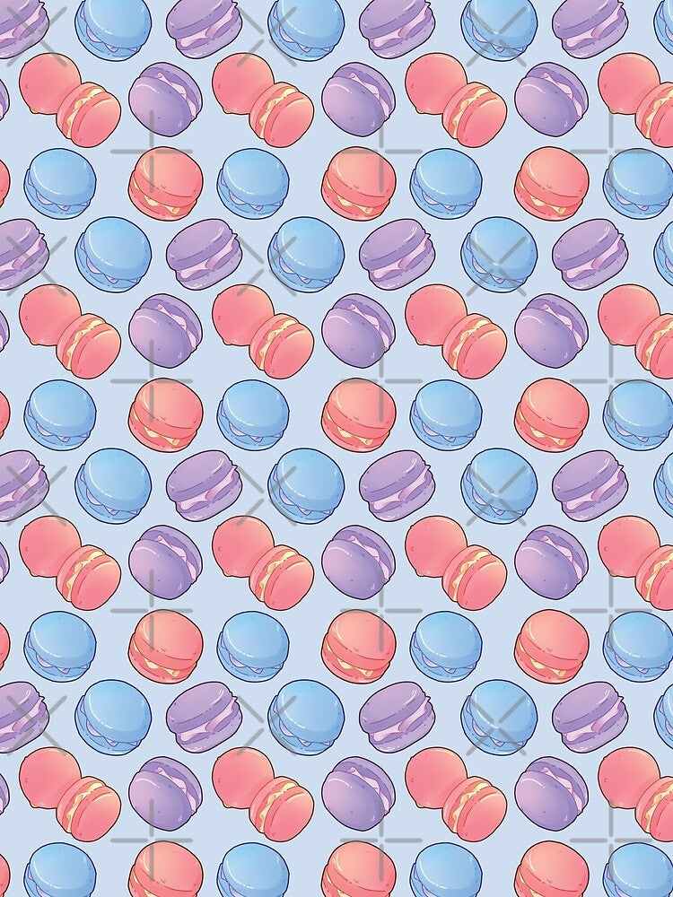 Blue Macaron Pattern by MadeByBeata