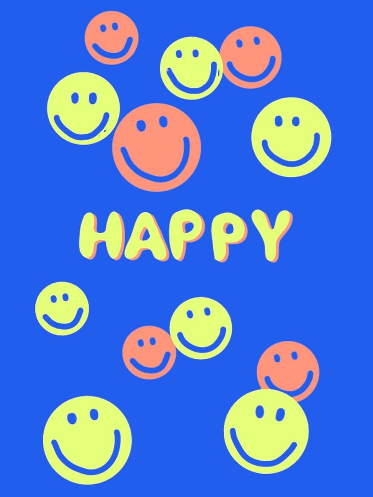 Aesthetic Pastel Happy Typography with Cute Retro Smiley Faces by NinaeDitmotion