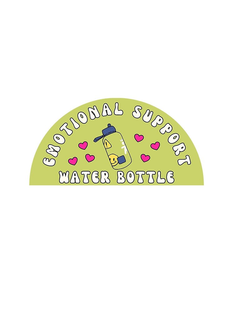 Emotional Support Water Bottle Sticker Hydro Stanley Flask by pinespice