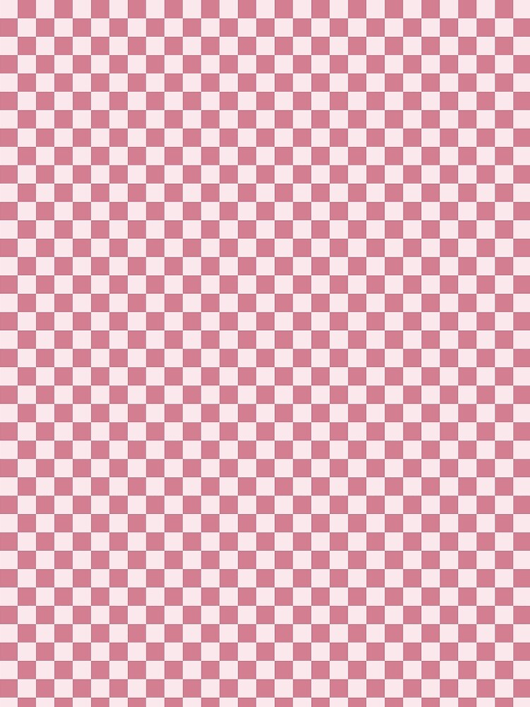 Dusty Rose Checkerboard Pattern | Soft Pink Aesthetic Checkered Grid | Minimalist Rose Pink Checkerboard | Pastel Pink Retro Checker Tile | Aesthetic Coquette Pink Checkerboard by VivaFy