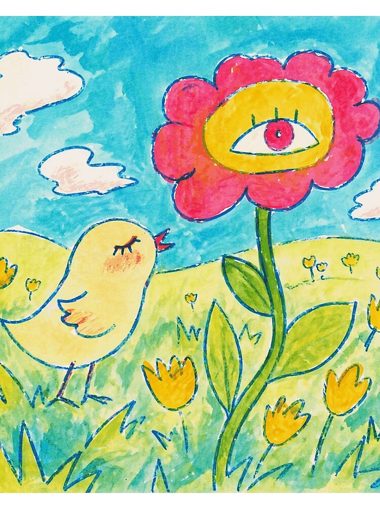 Eye Flower Bird Surreal Nature Sketch by Modaozushi216