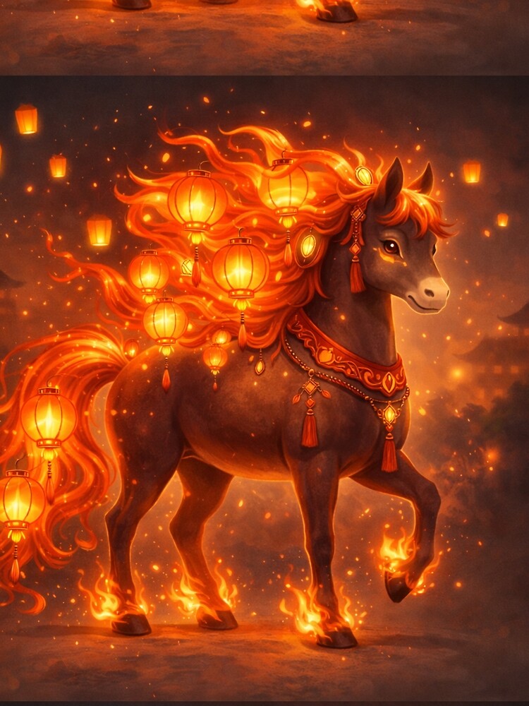 Fiery Horse Lanterns – Year of the Horse Zodiac Energy by PunchDrop