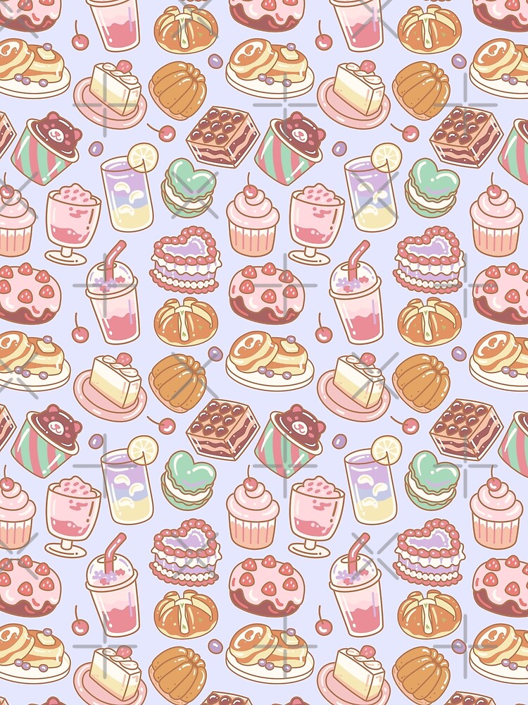 Sweets Seamless Pattern Purple by MadeByBeata