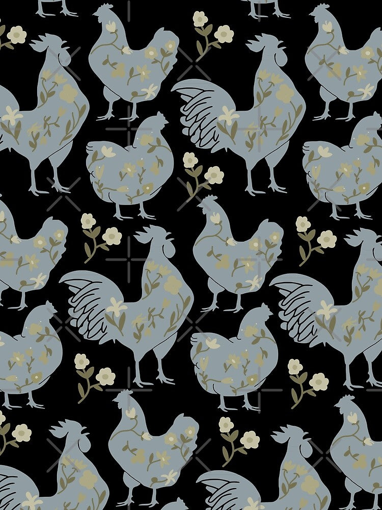 Aesthetic Chicken, Stilish chicken, Fashionable chicken with flowers by FandomizedRose