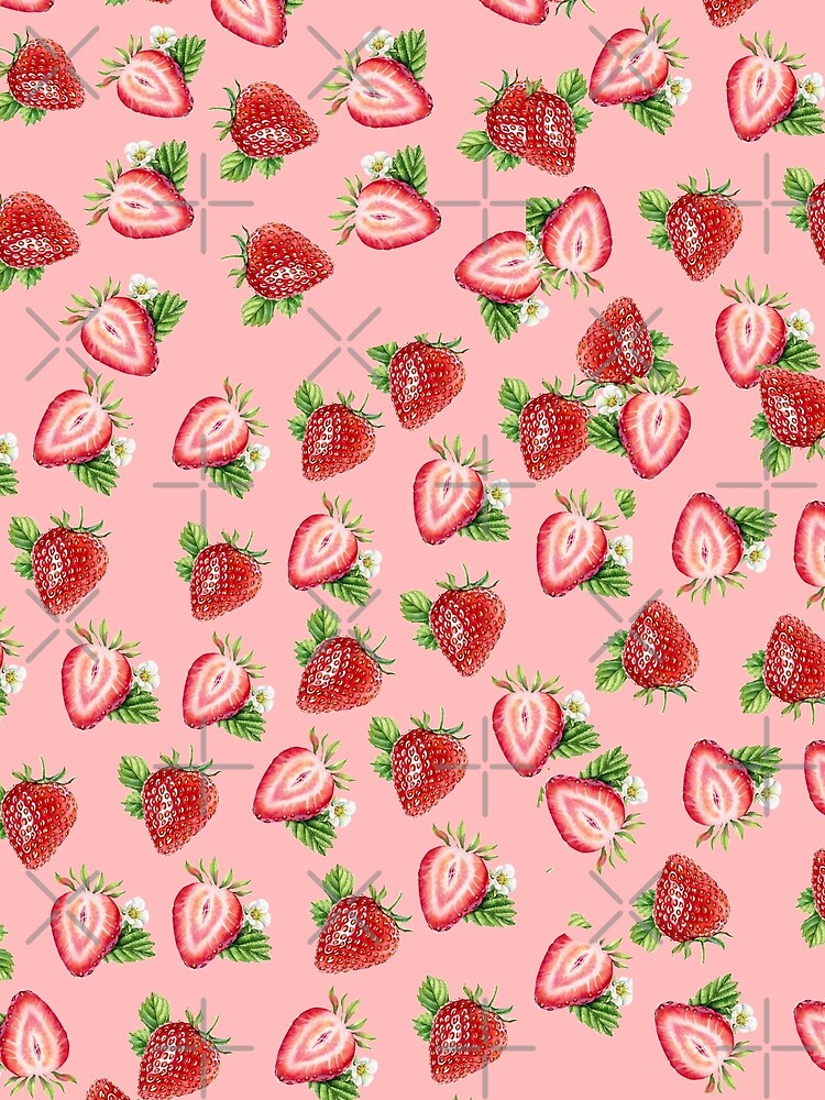 Aesthetic strawberry pattern by lucky-fern