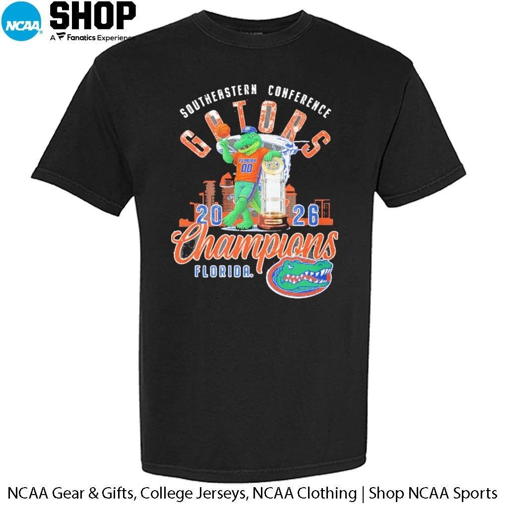 Florida Gators 2026 Southeastern Conference Champions Mascot T-Shirt