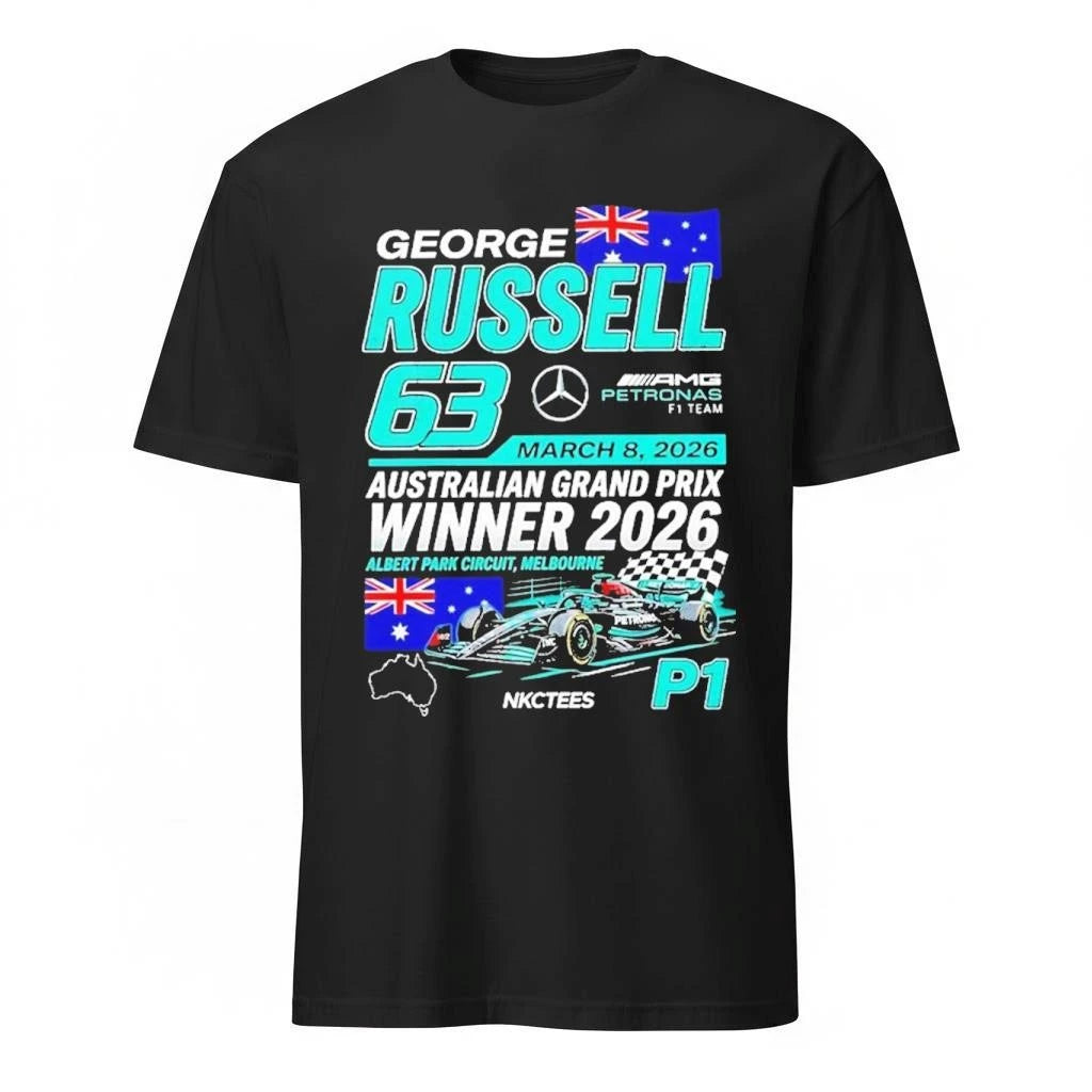 George Russell AMG Petronas F1 Team P1 Australian Grand Prix 2026 Champions Shirt