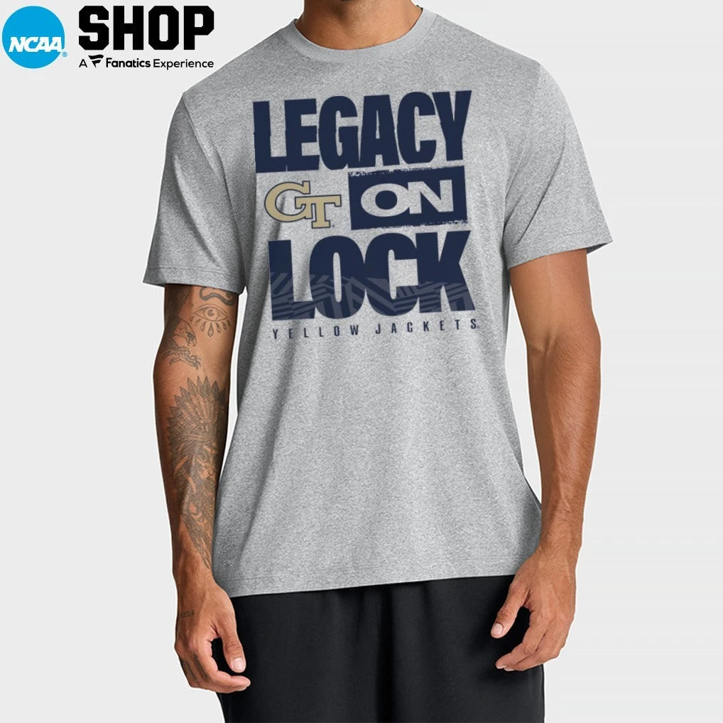 Georgia Tech Yellow Jackets 2026 Legacy On Lock On-Court March Madness T-Shirt
