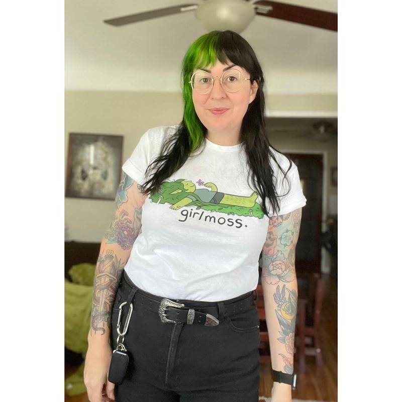 girlmoss full color design on white unisex shirt Hoodie, Sweatshirt | HypeDripTees.com