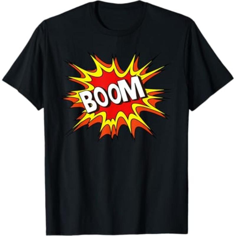 graphic tees BOOM! Iconic Comic Tee Fun Shirt T-Shirt Hoodie, Sweatshirt | HypeDripTees.com