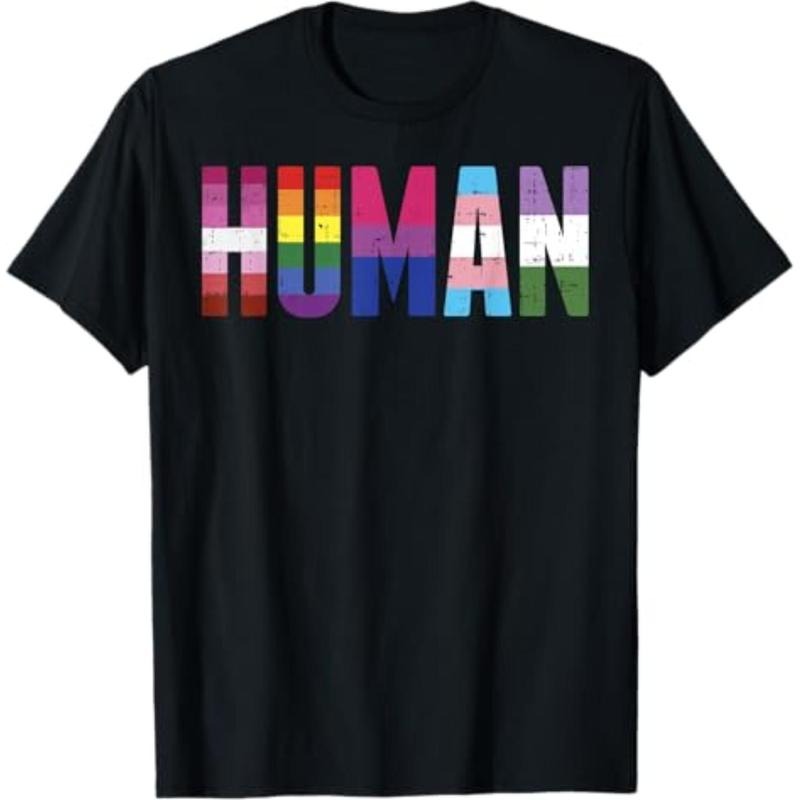 graphic tees BoredKoalas Human LGBTQ Gay Pride Ally Equality Bi Bisexual Trans Queer T-Shirt - Unisex-Adults Hoodie,...