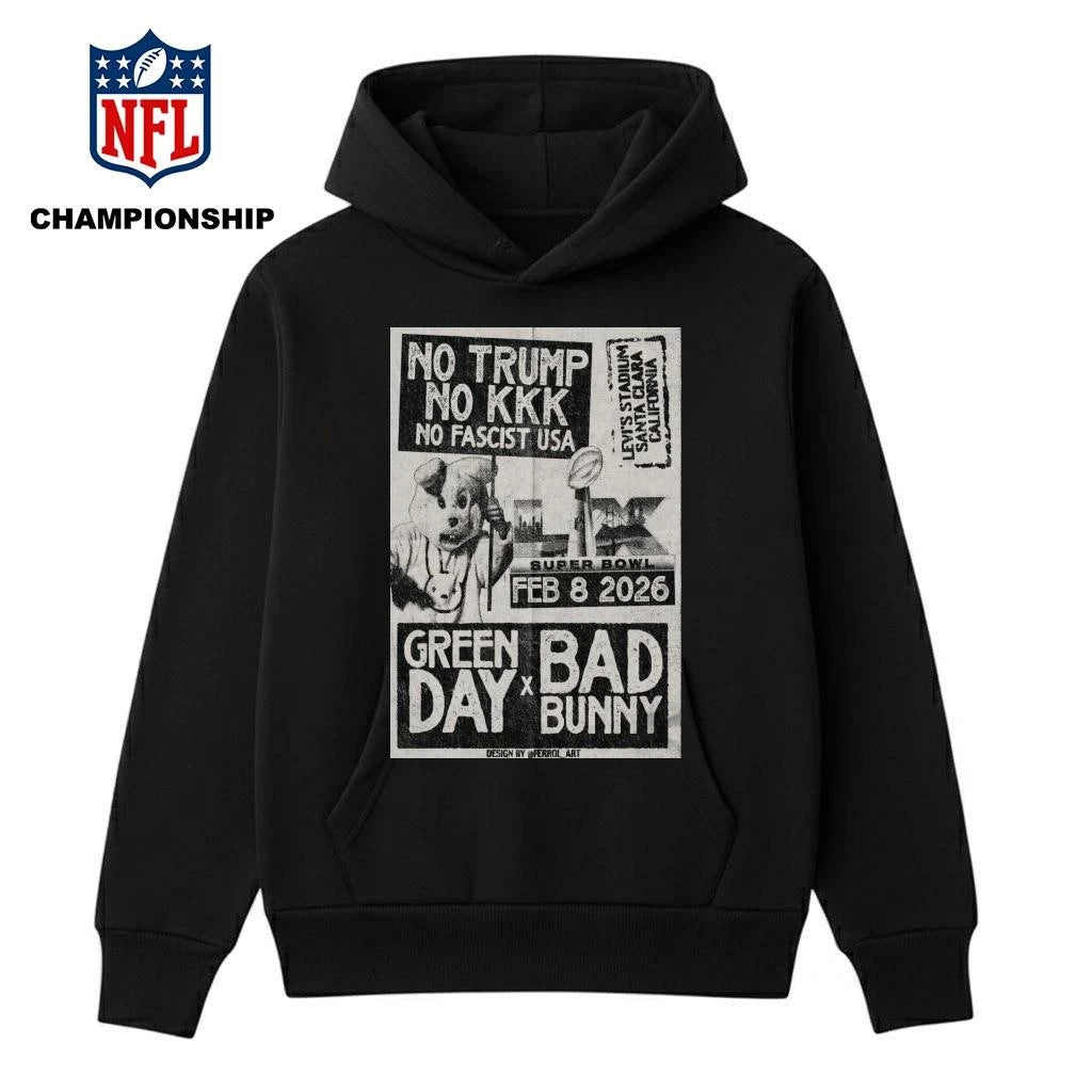 Green Day X Bad Bunny Fed 8 2026 No Trump No KKK No Fascist USA Poster Shirt
