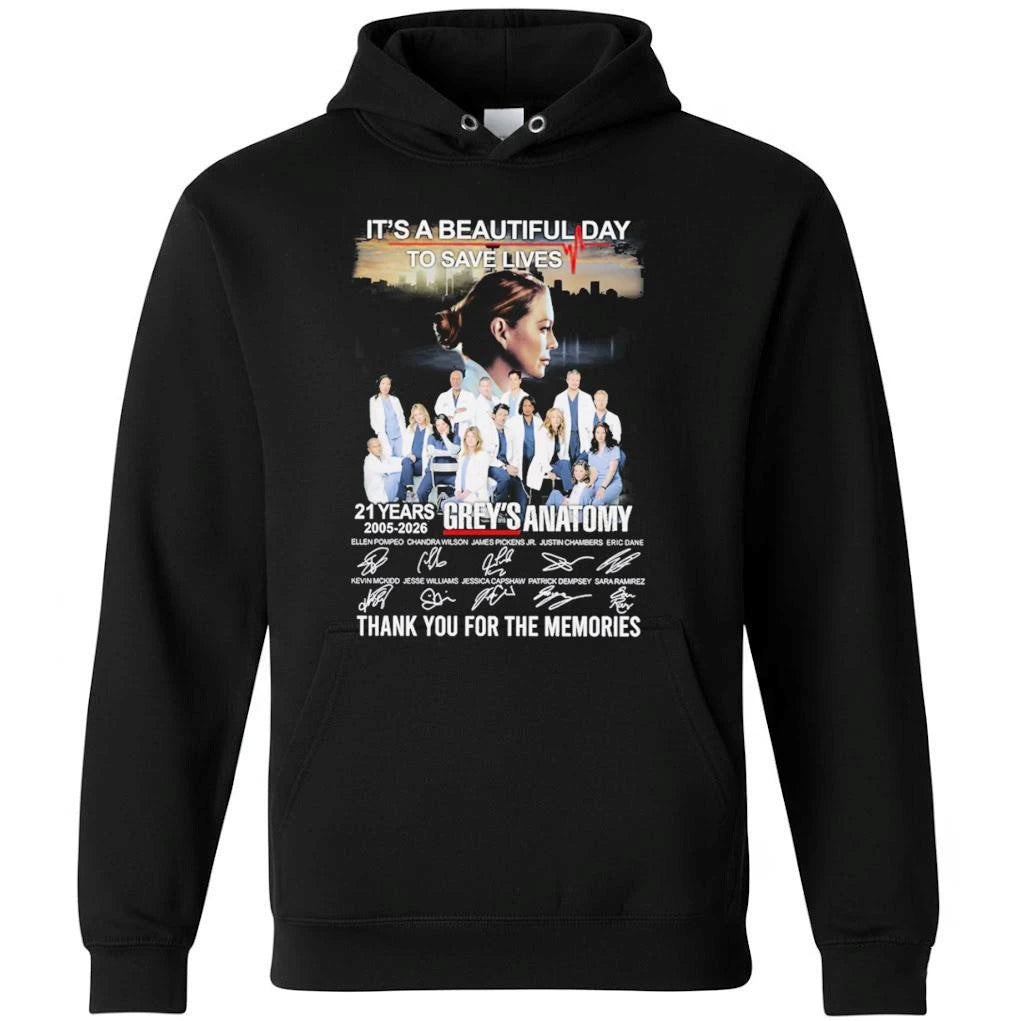 Grey’s Anatomy It’s A Beautiful Day To Save Lives Thank You For The Memories Shirt