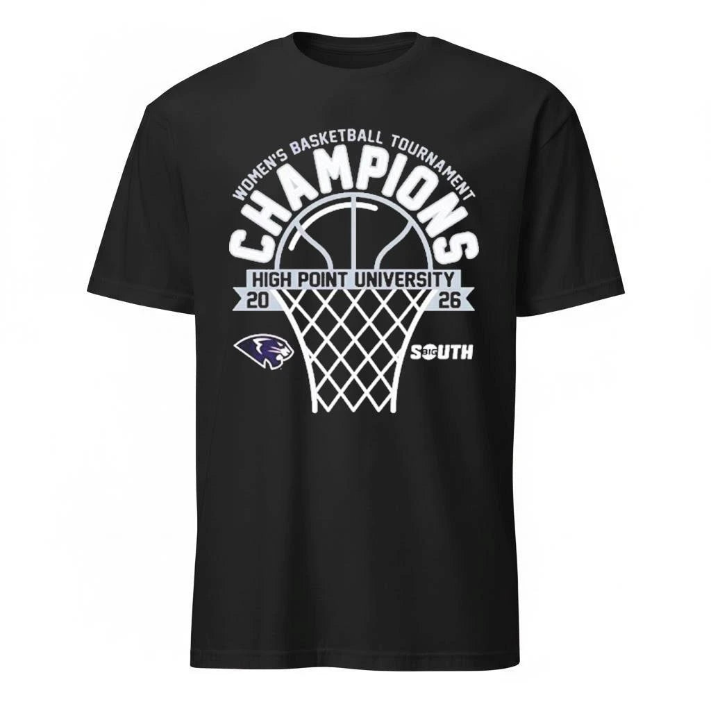 High Point Panthers Champions 2026 Big South Women’s Basketball Tournament Shirt