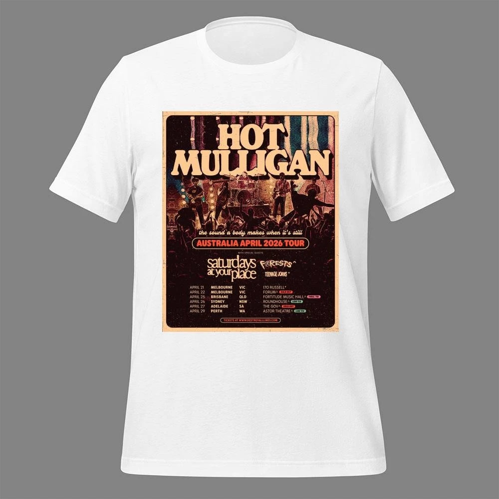 Hot Mulligan Tour Australia April 2026 Poster Shirt