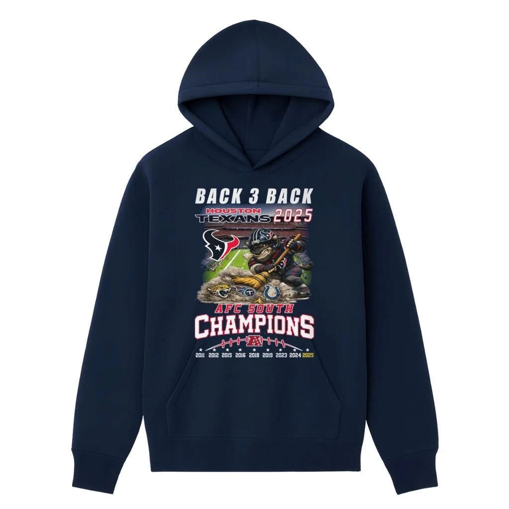 Houston Texans 2025 AFC South Champions Back-3-Back Shirt