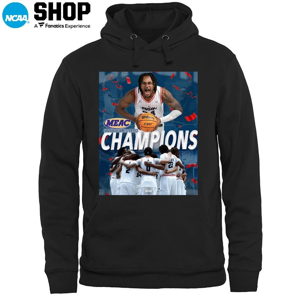 Howard Bison Men’s Basketball 2025-2026 MEAC Regular Season Champions T-Shirt