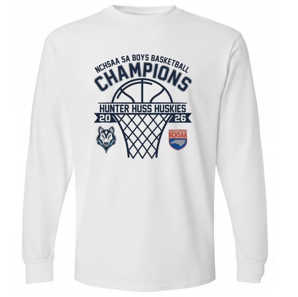 Hunter Huss Huskies 5A Boys Basketball Champions 2026 Shirt