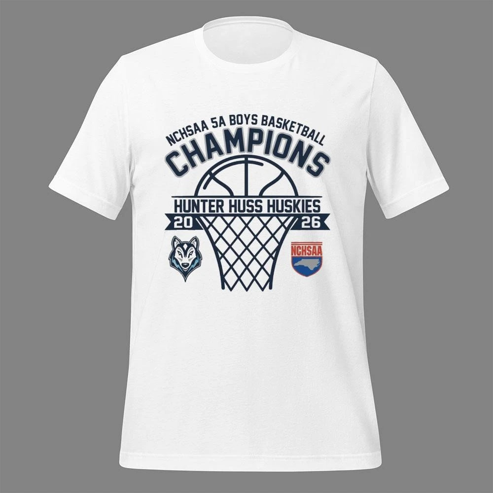 Hunter Huss Huskies 5A Boys Basketball Champions 2026 Shirt