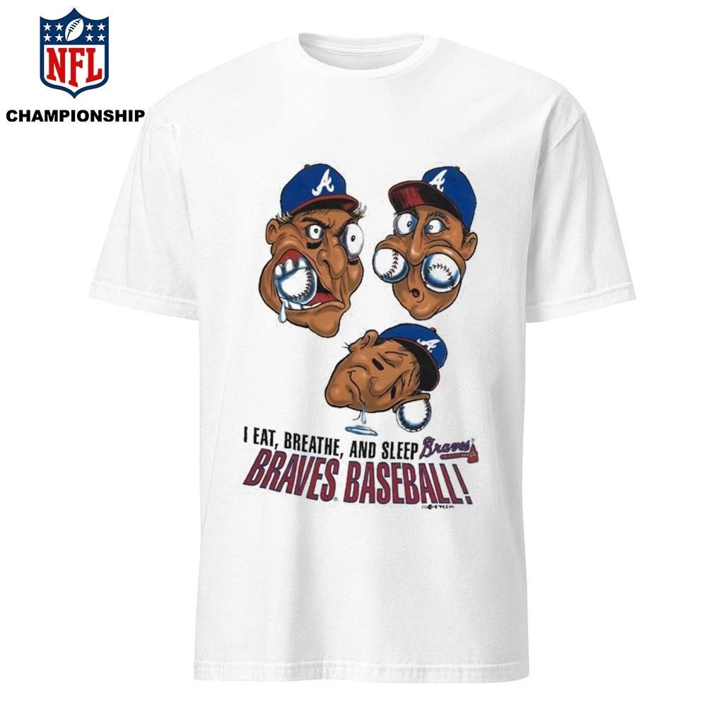 I Eat Breathe Sleep Braves Baseball Cartoon Shirt