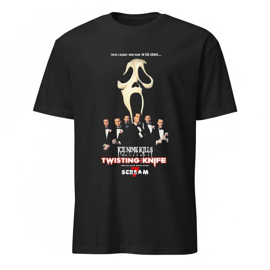 Ice Nine Kills x Scream 7 Merch Murder Marquee Tee Twisting Knife Ghostface Shirt