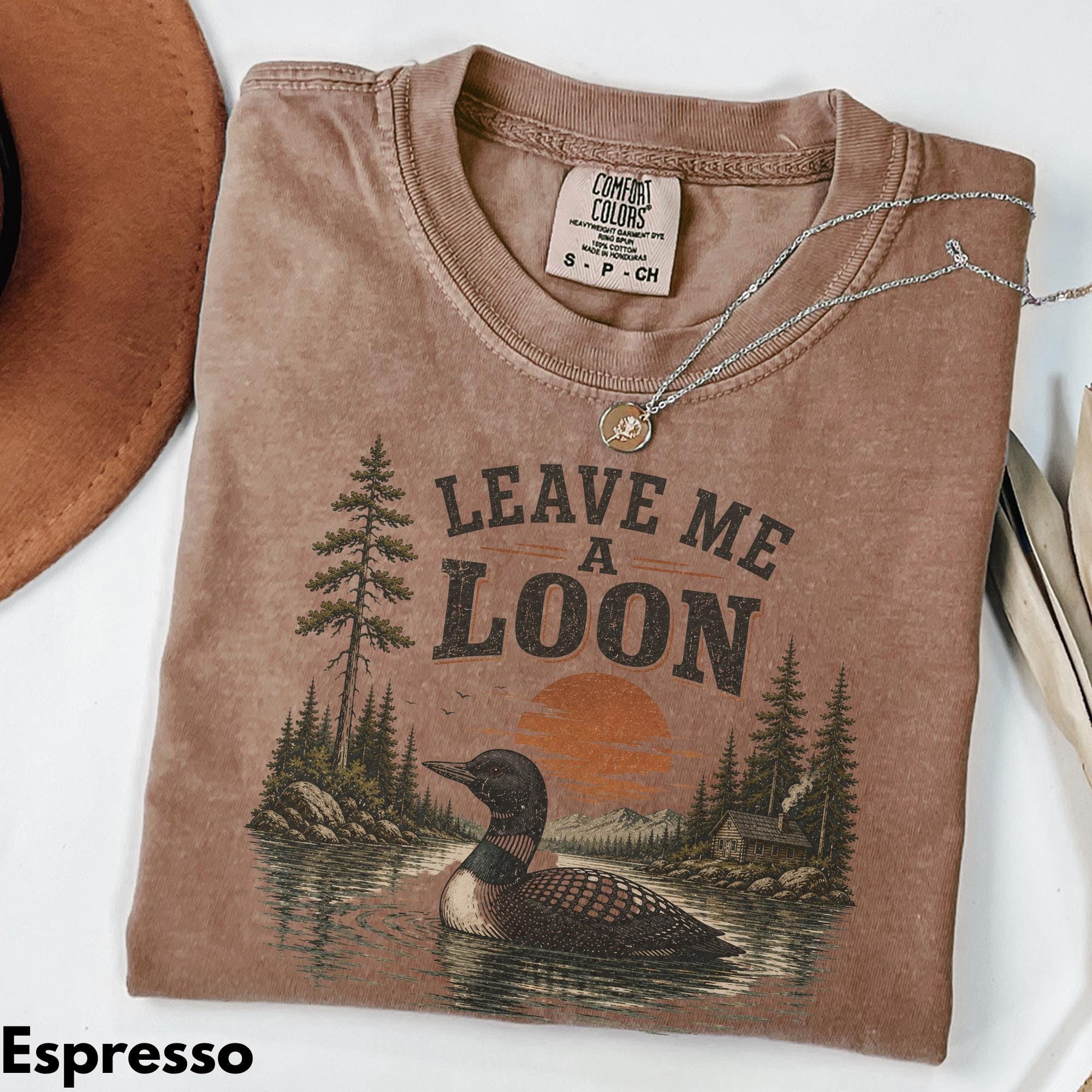 Leave Loon Bird Lover Minimalist Nature Outdoor Loon Unisex T-shirt, Sweatshirt, Hoodie (4)