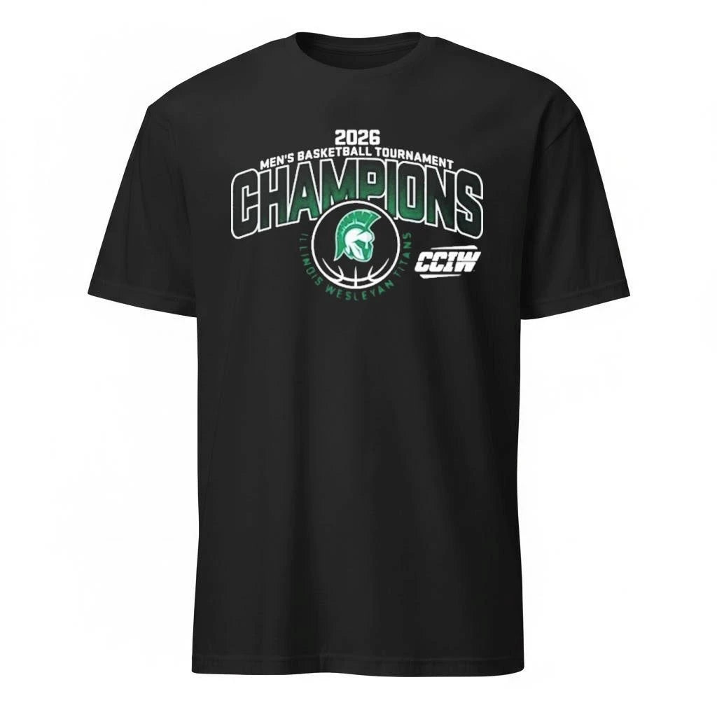 Illinois Wesleyan Titans Champions Men’s Basketball 2026 CCIW Tournament Shirt