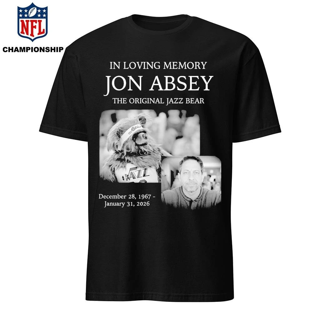 In Loving Memory Jon Absey The Jazz Bear December 28 1967 January 31 2026 Shirt
