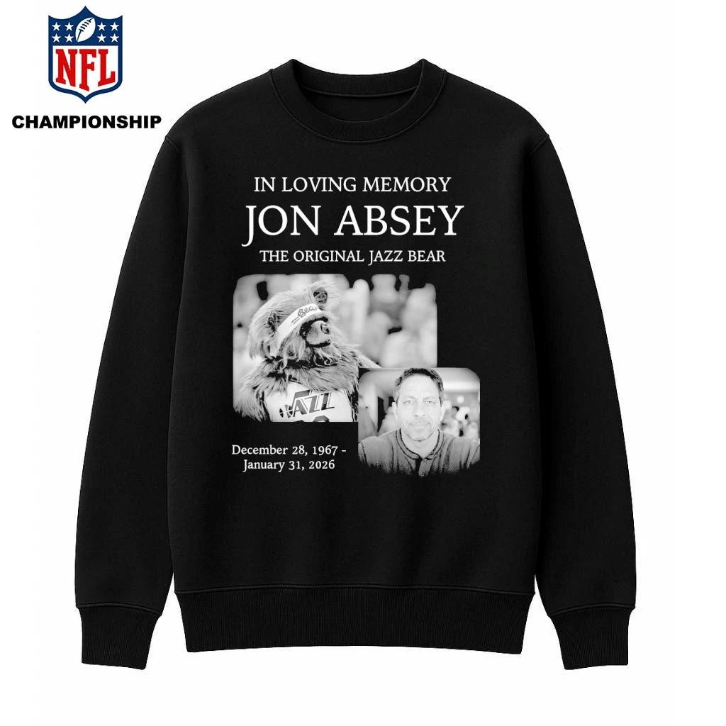 In Loving Memory Jon Absey The Jazz Bear December 28 1967 January 31 2026 Shirt