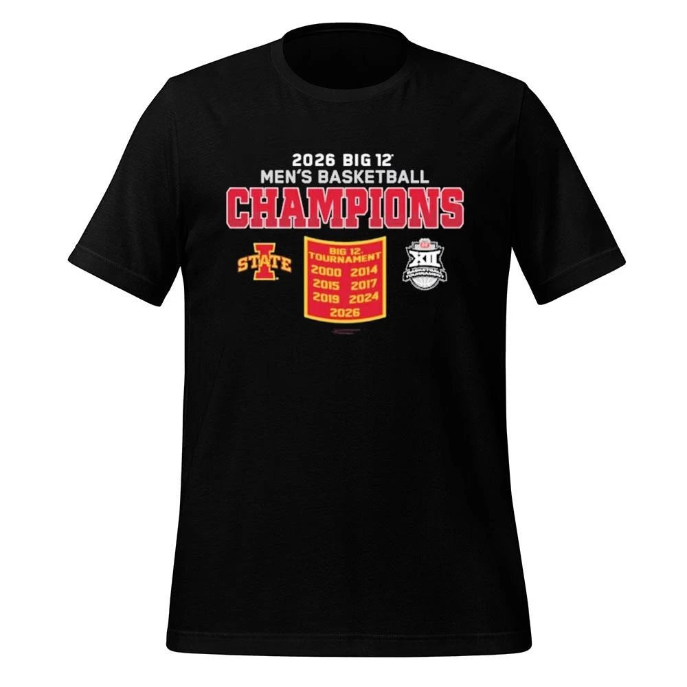 Iowa State Cyclones 2026 Big 12 Men’s Basketball Conference Tournament Champions Shirt