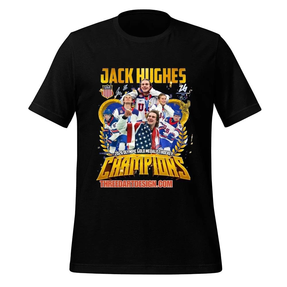 Jack Hughes 2026 Olympic Gold Medalist Hockey Champions Shirt