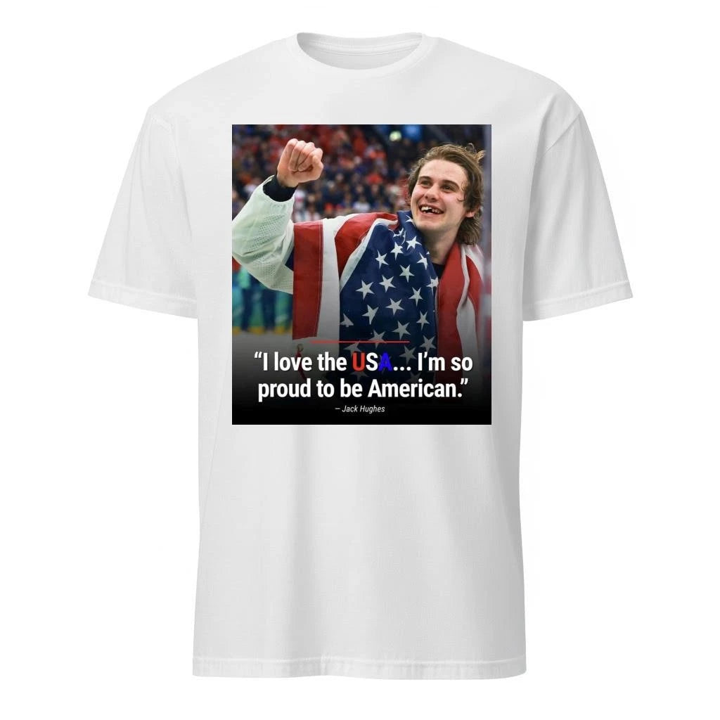 Jack Hughes I Love The USA I’m So Proud To Be America Shirt