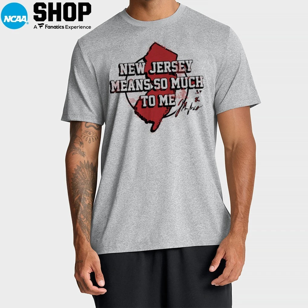 Jack Hughes New Jersey Means So Much To Me Signature T-Shirt