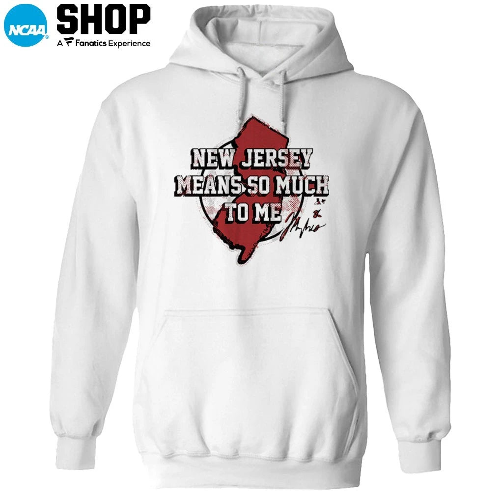 Jack Hughes New Jersey Means So Much To Me Signature T-Shirt
