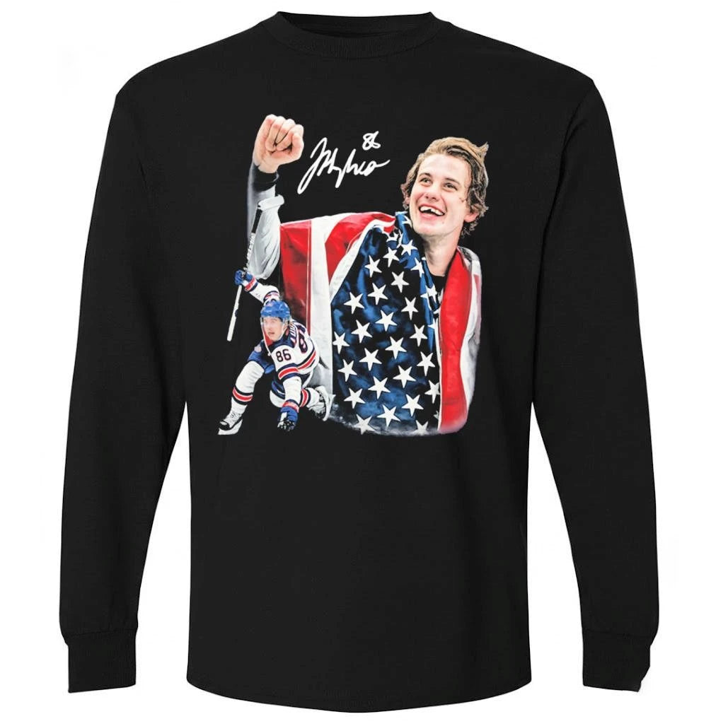 Jack Hughes Signature Hockey Shirt