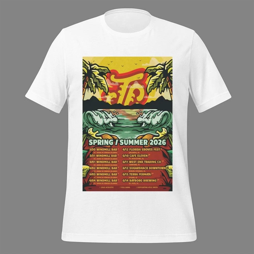 Joey Calderaio Spring &amp; Summer 2026 Tour Poster Shirt